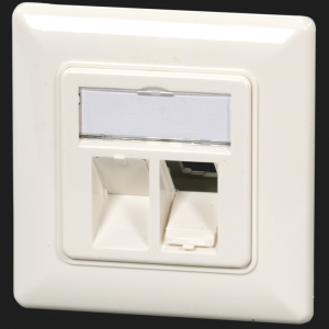 2 Port Rahmenset fuer Keystones, DIN49075