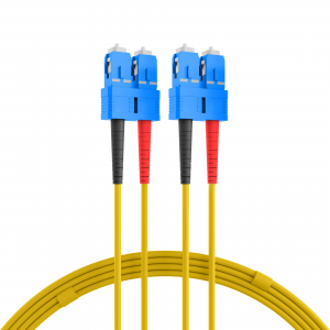 Duplex Jumper SC-SC 9/125µ, OS2, LSZH, gelb, 3.0mm, 10m