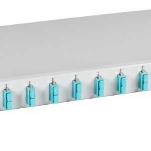 Spleißbox SC 50/125µ OM3 ausziehbar, 12 Pigtails abgesetzt / 6 Kupplungen