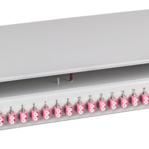 Spleißbox LC 50/125µ OM4 ausziehbar 48 Pigtails abgesetzt/24 Kuppl.