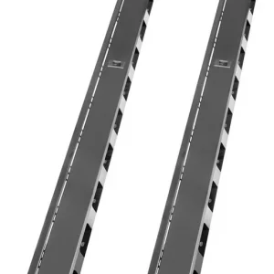 Vertikale Schrank-Kabelführung mit drei abnehmbaren segmentierten Deckeln, 41 Kabelfinger, nur einseitig, (HxBxT) 42HEx100x112mm, 10 Kletterverschlussbänder